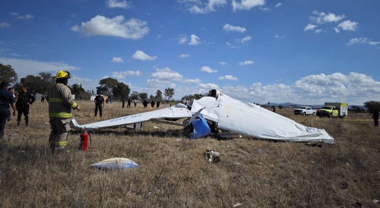 Se desploma avioneta en Aguascalientes, hay dos heridos