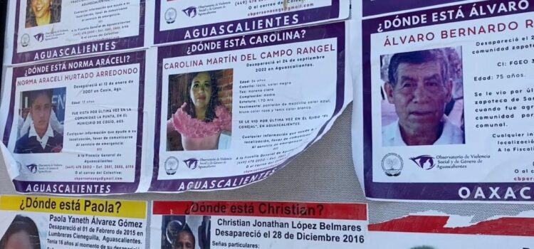Mujeres, quienes más han desaparecido en Aguascalientes durante lo últimos meses