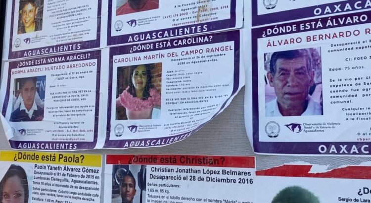 Mujeres, quienes más han desaparecido en Aguascalientes durante lo últimos meses