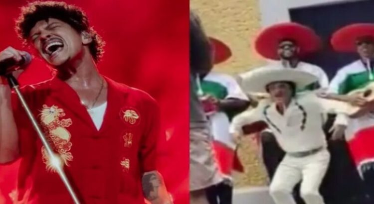 Captan a Bruno Mars vestido de charro en CDMX, enloquece a capitalinos en su primer concierto