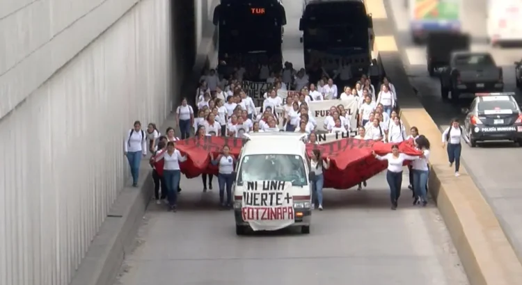 Cierres de vialidades por marcha de normalistas este 26 de septiembre en Aguascalientes