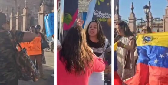 Tensión entre colectivos venezolanos y mexicanos durante protesta en Aguascalientes